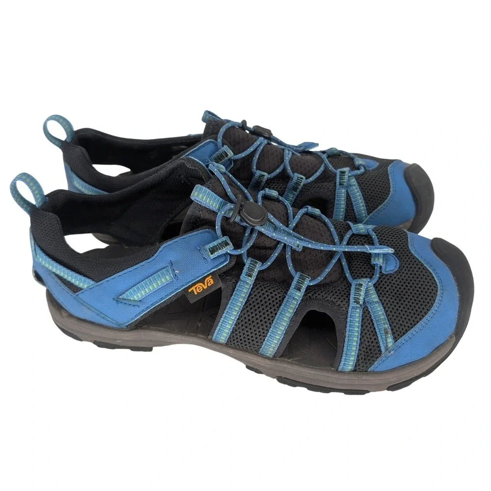 Teva Manatee Water Sandal Kids 7 Blue Graphite Hiking Sport Outdoor Water Active